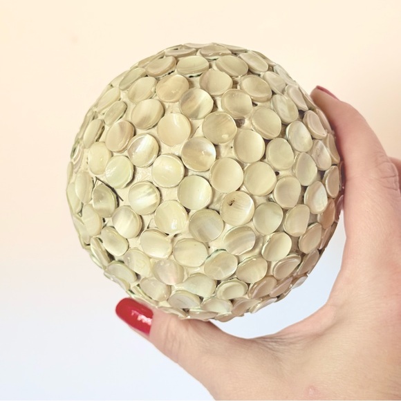 Capiz Shell Decorators Orb 4" Natural Shell Colors Beautiful - Picture 2 of 6